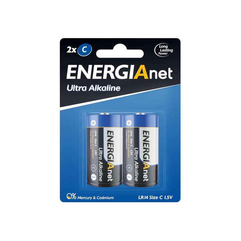 ENERGIANET Μπαταρίες Ultra Alcaline Energianet C (2 Τεμάχια)