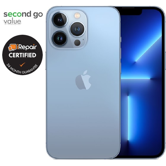 Μεταχειρισμένο Apple iPhone 13 Pro 256GB Sierra Blue second go value Certified by iRepair image 3