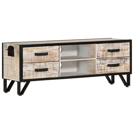 Έπιπλο Τηλεόρασης VidaΧL Ξύλινο 110x30x41cm - Γκρι/Μαύρο image 7