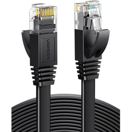 Ugreen Flat U/utp Cat6 Καλώδιο Δικτύου Ethernet 20m - Μαύρο image 0