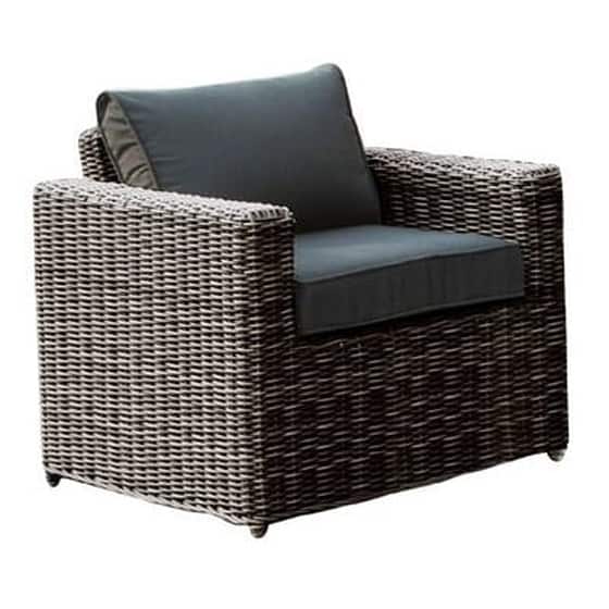 Πολυθρονα Alu-grey Brown 6,5x4mm Half Round Wicker image 0