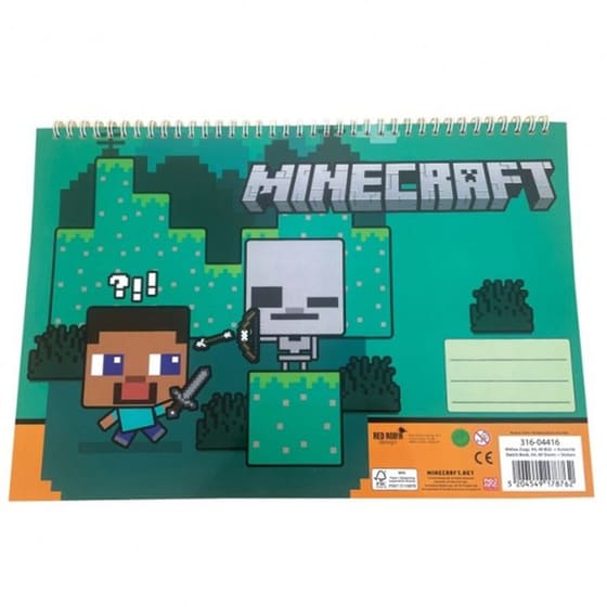 Μπλοκ Ζωγραφικής & Αυτοκόλλητα Gim 40Φ. Minecraft image 0