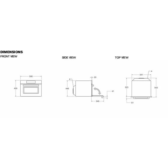 BERTAZZONI FMOD4077MTB3 30 Lt Μαύρο Εντοιχιζόμενος Φούρνος Μικροκυμάτων image 1