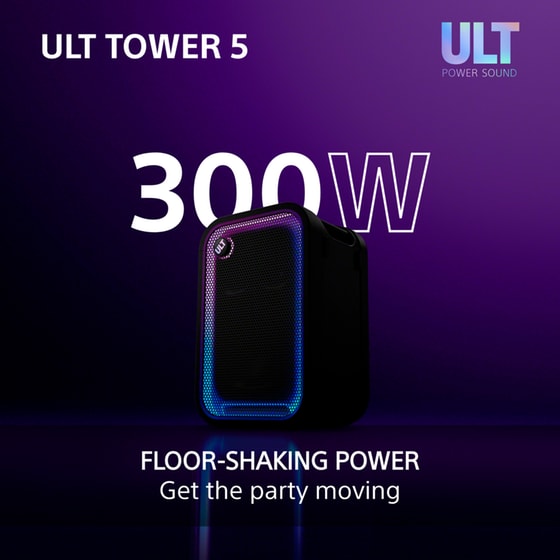 Party Speaker Sony ULT Tower 5 300W - Black image 2