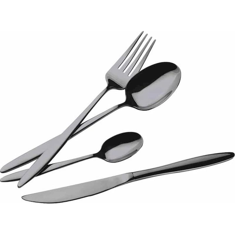 BERLINGER HAUS Σετ Μαχαιροπίρουνα Berlinger Haus Black Silver Collection Ανοξείδωτα Μαύρα 24 Τμχ