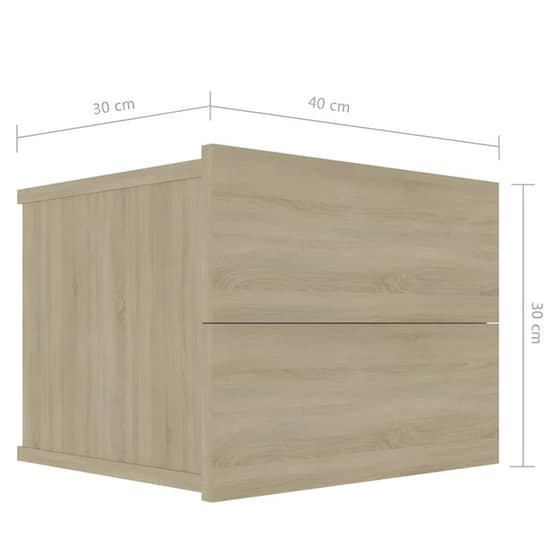 Κομοδίνο Vidaxl Από Μοριοσανίδα 2τμχ 40x30x30 cm - Sonoma Δρύς image 5