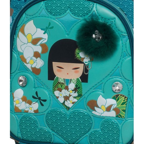 Τσάντα Τρόλεϋ Graffiti Kimmidoll 2 Θηκών Τυρκουάζ image 1