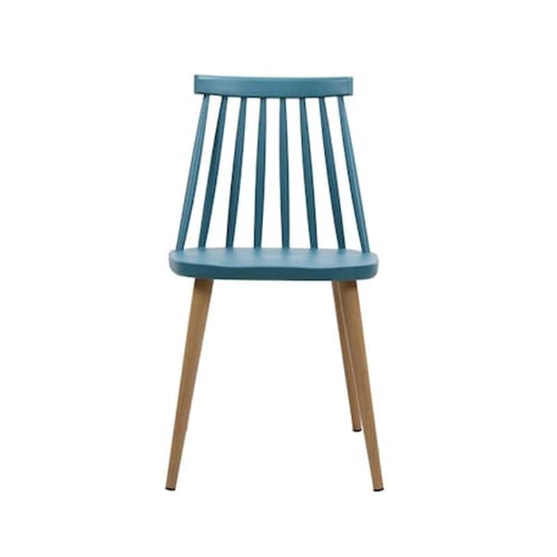 WOODWELL Καρέκλα Woodwell Pp Με Μεταλλικά Πόδια Σετ 2 Τμχ - Μπλε