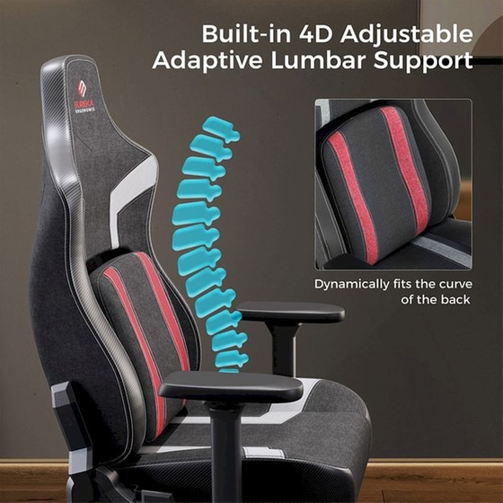 Σετ Eureka Ergonomic Γραφείο Gaming ERK-IOD-60B-V4 & Καρέκλα Python II ERK-GC08-R image 9