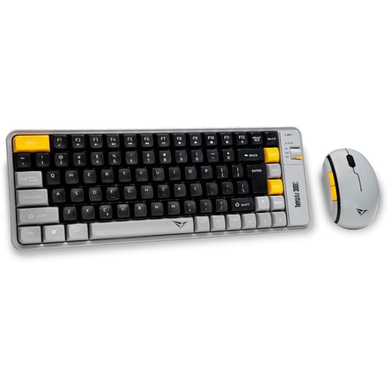 Alcatroz Tetriz Air 300C Ασύρματο Σετ Πληκτρολόγιο & Ποντίκι Γκρί-Μαύρο (US) image 0