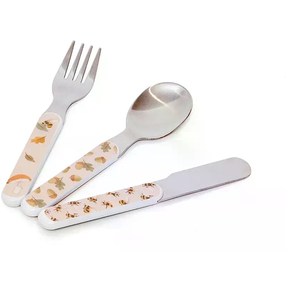 Σετ Πιρούνι-Mαχαίρι-Kουτάλι Petit Monkey Green - 3 Τμχ image 2