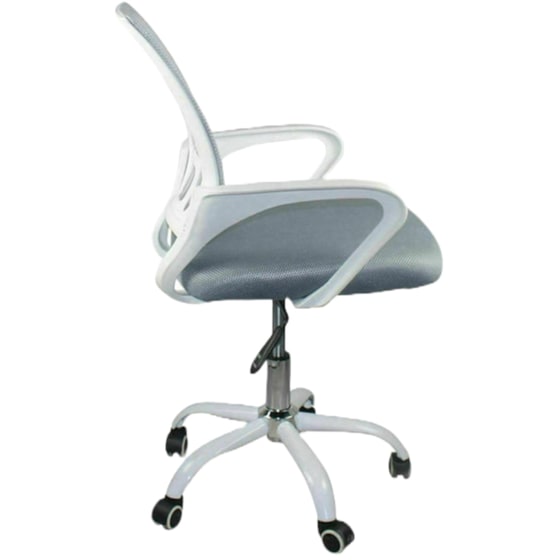 Εργονομική Καρέκλα Γραφείου Woodwell BF2101 - SC Υφασμάτινη - Λευκή/Γκρι image 2