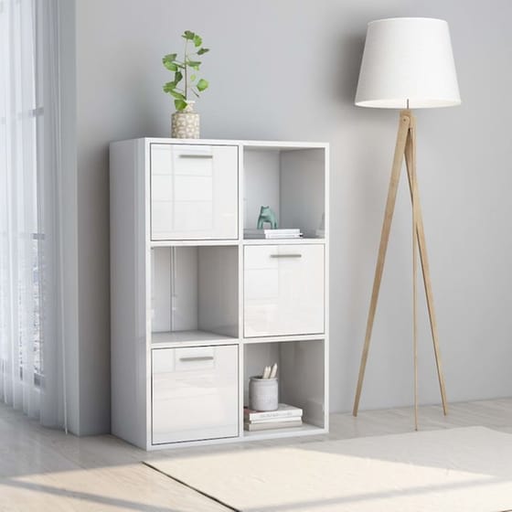 Βιβλιοθήκη VidaXL από Μοριοσανίδα 60x29.5x90 cm - Λευκό image 2