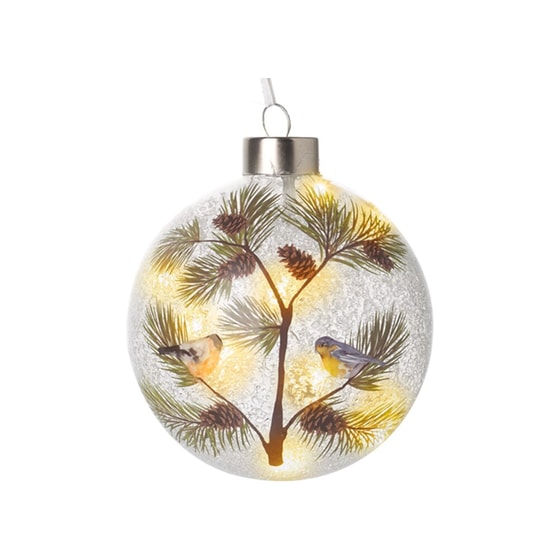 Χριστουγεννιάτικο Στολίδι Heaven Sends Light up Glass Bird Bauble image 0