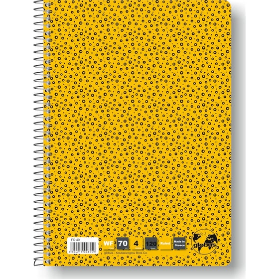 Τετράδιο Σπιράλ Globus Folio A4 4 Θεμάτων 120 Φύλλων (1 Τεμάχιο) image 3