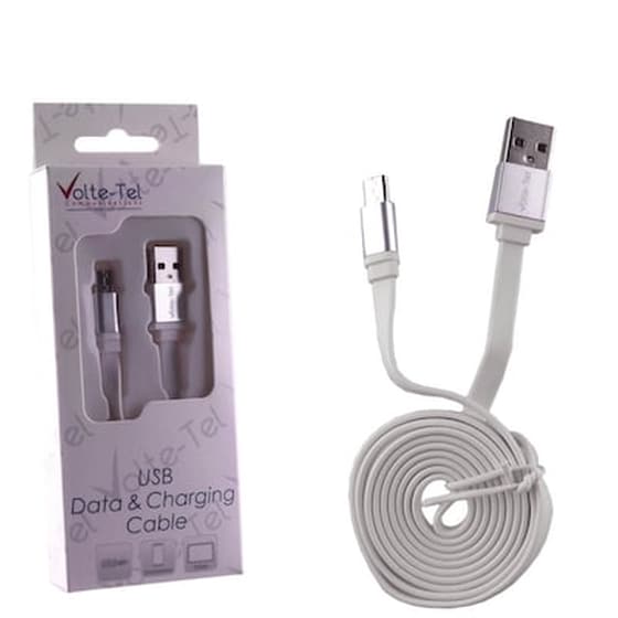 MICRO USB FLAT ALMNM 6MM USB 1M SLV image 0