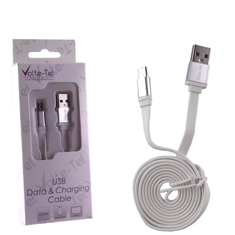 MICRO USB FLAT ALMNM 6MM USB 1M SLV