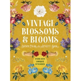 Vintage Blossoms and Blooms Sticker, Color and Activity Book