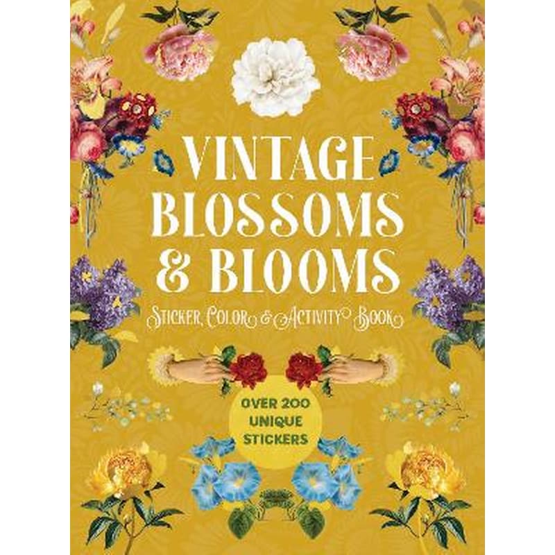 Vintage Blossoms and Blooms Sticker, Color and Activity Book