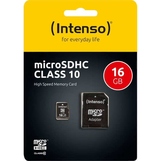 Intenso 3413470 microSDHC 16GB Class 10 High Speed με αντάπτορα image 1