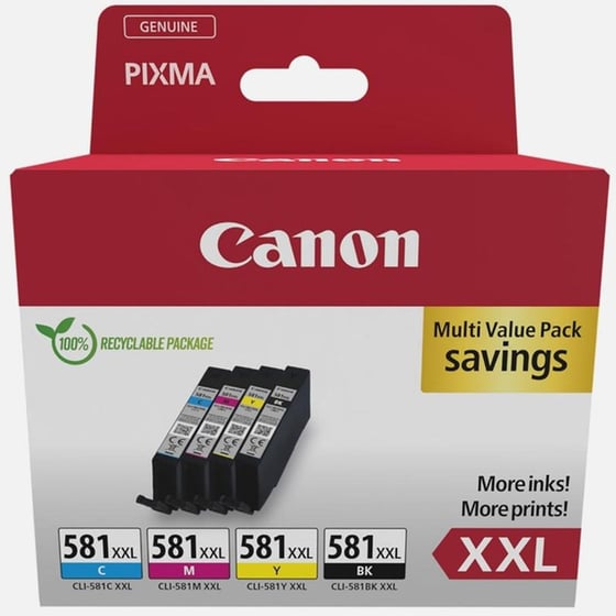 Canon Cli-581XXL Πολλαπλό Μελάνι Εκτυπωτή 1998C007 image 0