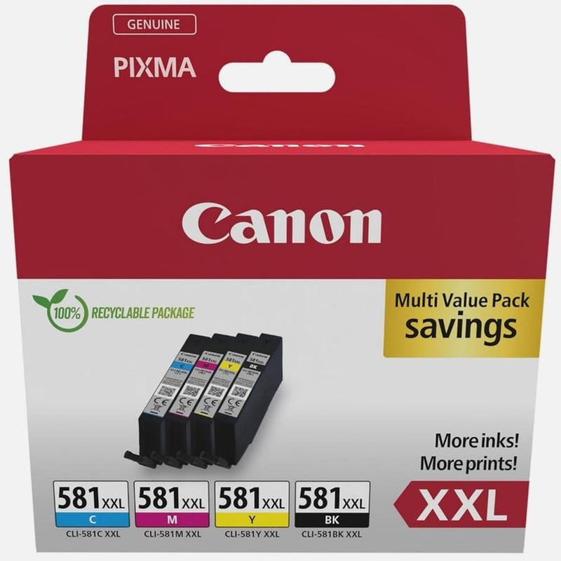 CANON Canon Cli-581XXL Πολλαπλό Μελάνι Εκτυπωτή 1998C007