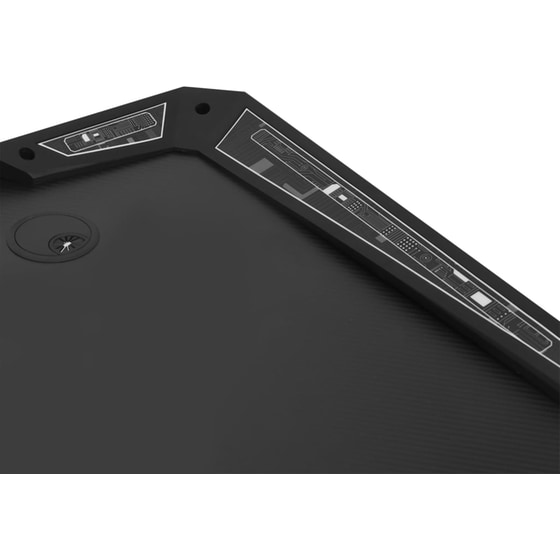 Γραφείο Gaming VidaXL με LED από Επεξεργασμένο Ξύλο 60x75cm - Μαύρο image 9