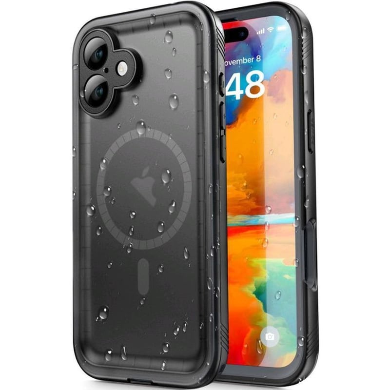 Θήκη Apple Iphone 16 - Tech-protect Shellbox Ip68 Full Body 360° Ανθεκτική Αδιάβροχη Με Magsafe - Black (5906302375172)