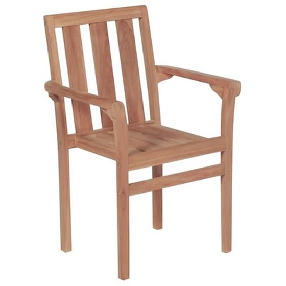 Vidaxl Καρέκλες Κήπου 2 Τεμ. Από Μασίφ Ξύλο Teak Με Μπορντό Μαξιλάρια image 3