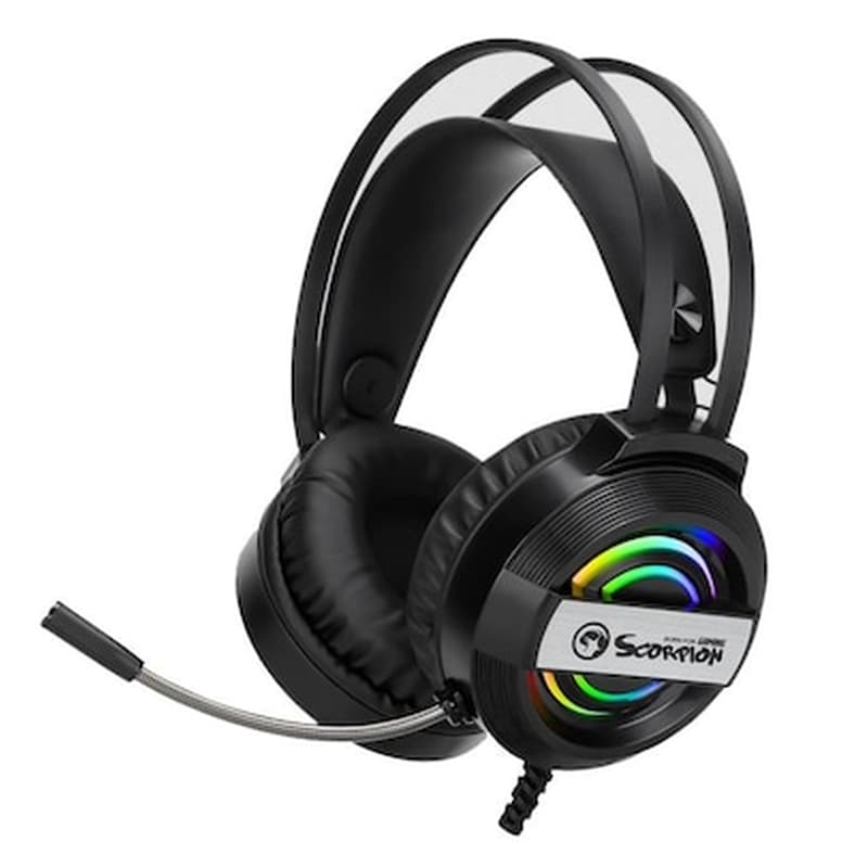 MARVO Marvo HG8902 Gaming Ενσύρματα Ακουστικά USB με RGB Φωτισμό Μαύρα