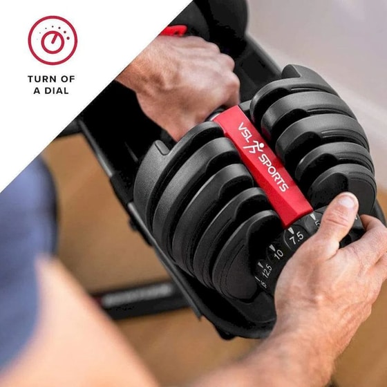 Αλτήρας VSL Sports VSL140067 Ρυθμιζόμενος με Δίσκους 2 - 24kg & Βάση image 7
