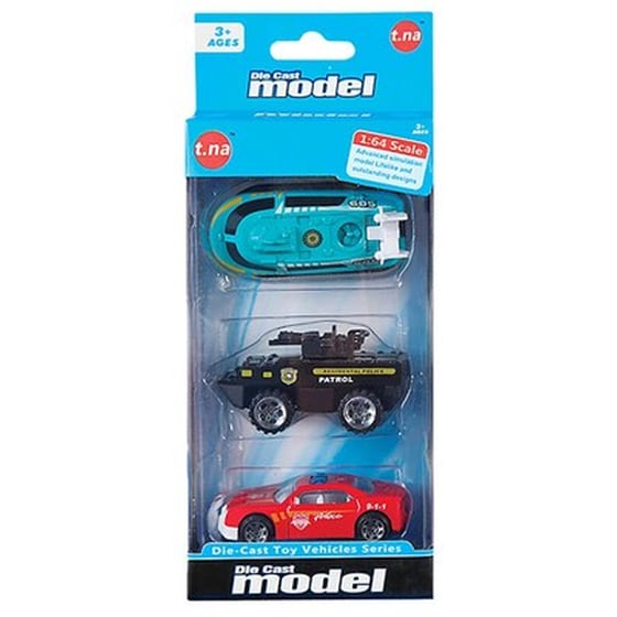 Σετ 3 Τem Mεταλλικα Οχηματα Free Wheels 9x21cm Toymarkt 913103 image 1