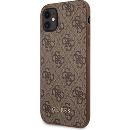 Θήκη Apple iPhone 11 - Guess Metal Logo - Καφέ