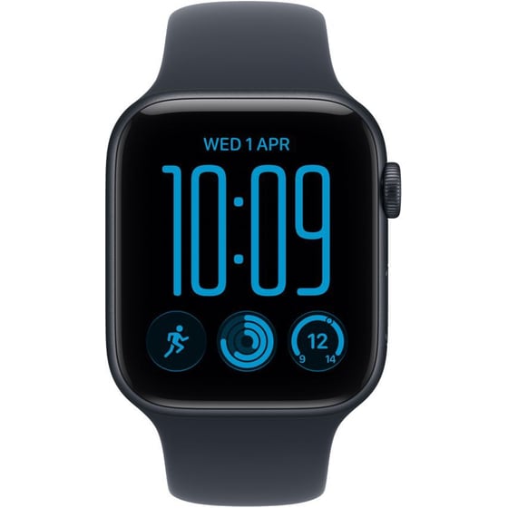 Apple Watch SE 3 GPS 40mm Midnight Aluminium Case with Navy Blue Sport Band - M/L image 2