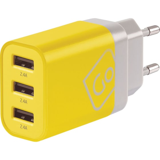 Φορτιστής Πρίζας Go Travel  Worldwide 3x Usb - Yellow image 9