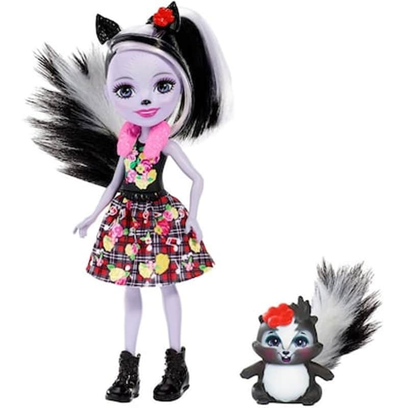 Enchantimals Fxm72 Sage Skunk Doll (6 Inch), And Caper Animal Friend Figure, Multicolour