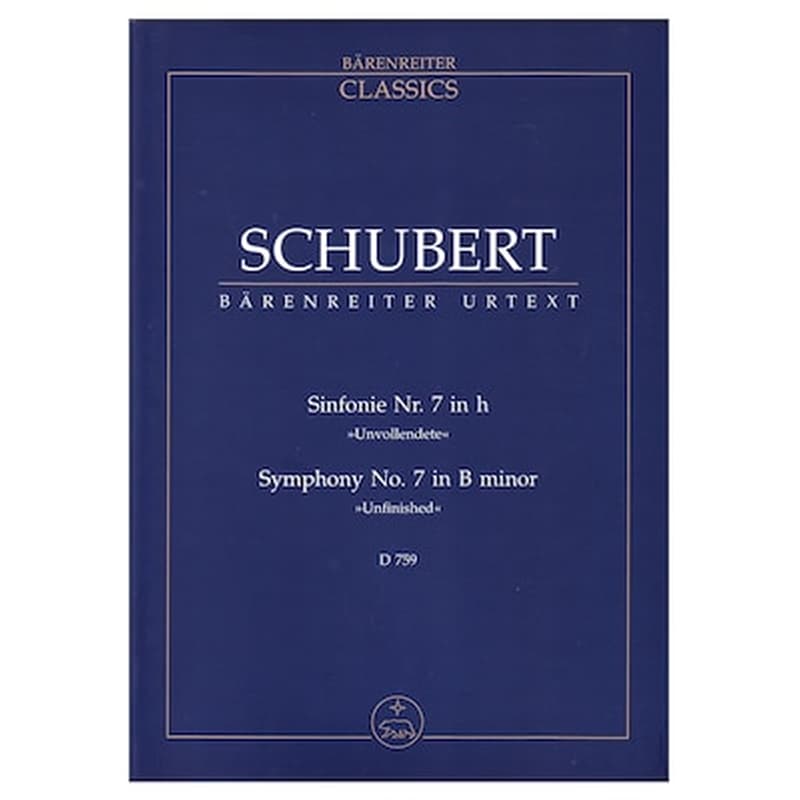 BARENREITER Schubert - Symphony Nr.7 In B Minor D759 [pocket Score]