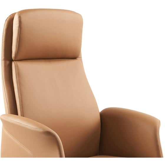 Καρέκλα Γραφείου Διευθυντή Derjio Pakoworld Καφέ Pu 68x66x115εκ – 033-000020 image 2