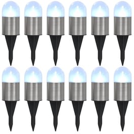 Vidaxl Φωτιστικά Ηλιακά Χωνευτά - Καρφωτά Led 12 Τεμ. Λευκό