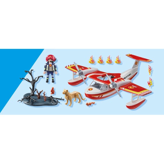 PLAYMOBIL® Action Heroes Πυροσβεστικό Υδροπλάνο (71463) image 7