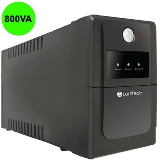 Lamtech Ups With Avr 800v,cpu 12v9ah 2 Schuko Socket Lam041300 image 0
