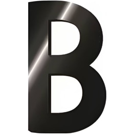 Μεταλλικό Γράμμα Αυτοκόλλητο Legami B 2.5x2.5x2 cm