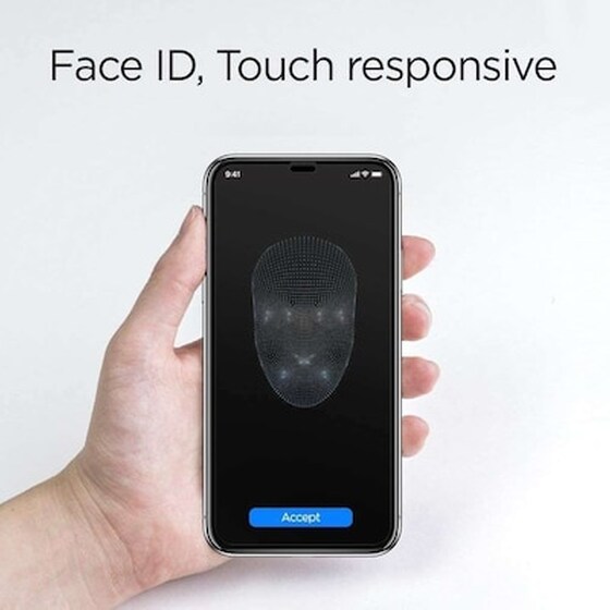 Προστατευτικό οθόνης Apple iPhone XR/iPhone 11 - Spigen Tempered Glass Fc Black image 2