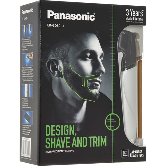 Trimmer Panasonic i-SHAPER ER-GD60-s 3 σε 1 Επαναφορτιζόμενο Ασημί image 0