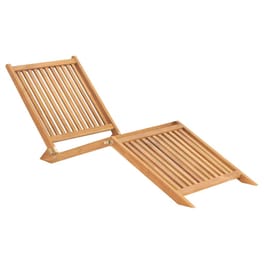 Ξαπλώστρα VidaXL από Μασίφ Ξύλο Teak 60x160x57 cm - Καφέ