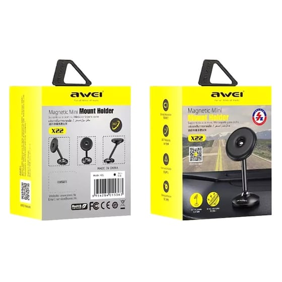 Βάση Στήριξης Αυτοκινήτου Για Ταμπλό Awei X22 Μαγνητική - Μαύρο image 1