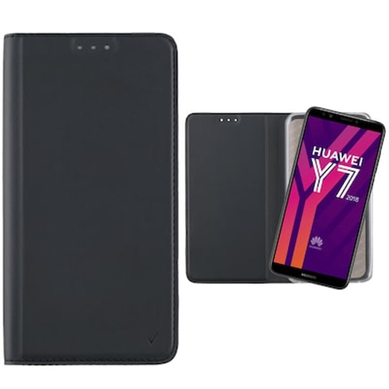 Θήκη Huawei Y7 2018/Y7 Prime 2018 - Volte-Tel Magnet Book Stand TPU - Dark Grey VOLTE-TEL
