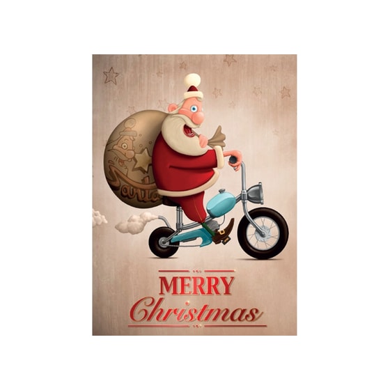 Χριστουγεννιάτικη Κάρτα Άη Βασίλης με Μηχανή image 0