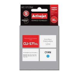 Συμβατό Canon Cli-571XL Κυανό Μελάνι Εκτυπωτή Cli-571cXL