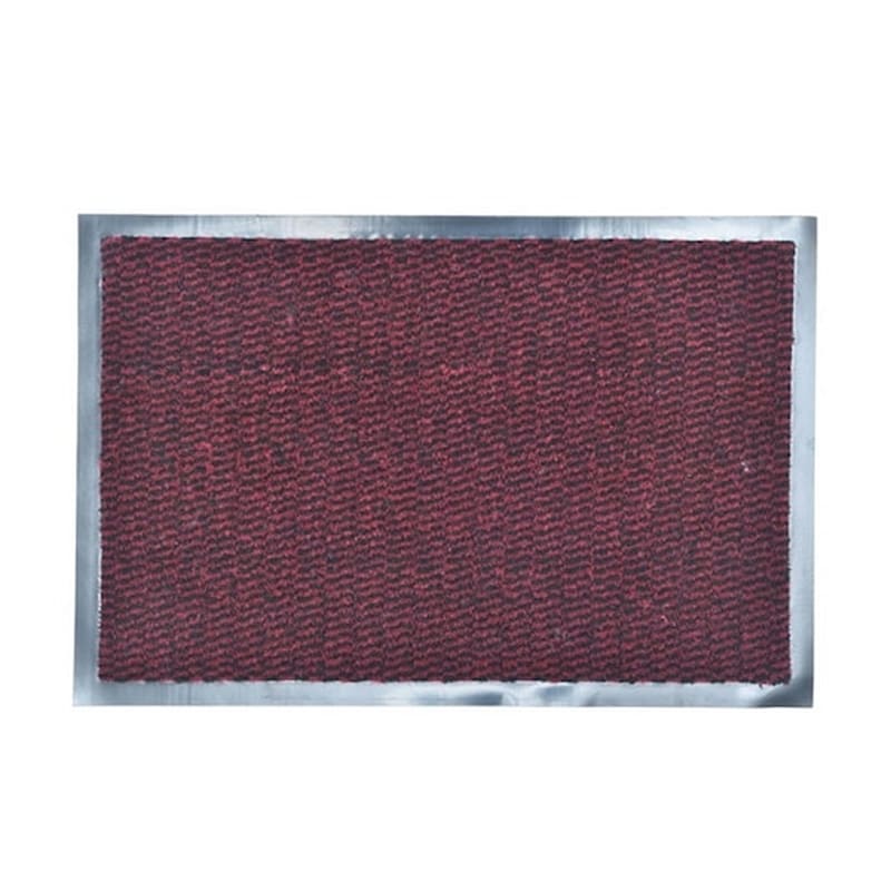 Πατάκι Χαλάκι Εισόδου 60×80 Cm Σε Burgundy Χρώμα Με Ασημί Περίγραμμα, Lisa